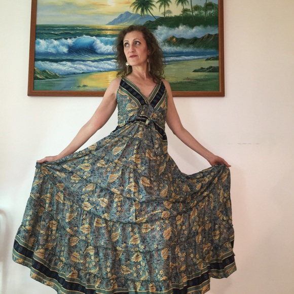 Dresses & Skirts - NEW imported dress from India one size fits all silk material